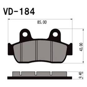 Vesrah Vd-184 Organic Semi-metallic Brake Pads