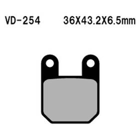 Vesrah Vd-254 Front Organic Semi-metallic Brake Pads