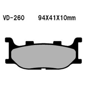 Vd-260 Vesrah For Yamaha Fz6r 2013-2017 Rear Organic Semi-metallic Brake Pads
