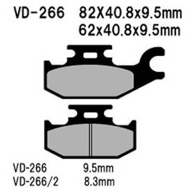 Vesrah Vd-266/2 For Suzuki Burgman 200 2014-2018 Front Organic Semi-metallic Brake Pads