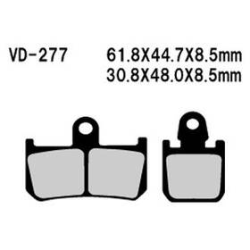 Vesrah Vd-277 Front Organic Semi-metallic Brake Pads
