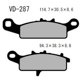 Vesrah Vd-287 Organic Semi-metallic Brake Pads