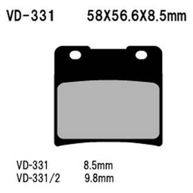Vd-331 Vesrah For Suzuki Boulevard 05-08 Rear Organic Semi-metallic Brake Pads