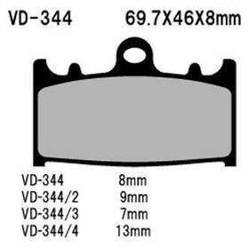 Vd-344 Vesrah For Kawasaki Vulcan 1700 09-17 Front Organic Semi-metallic Brake Pads