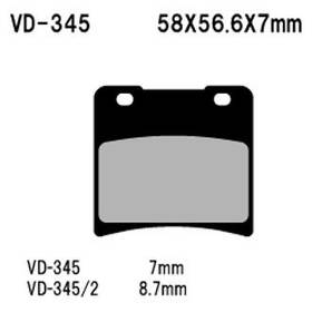 Vd-345 Vesrah Vd-345/2 For Suzuki Gsx1100g 91-93 Front Organic Semi-metallic Brake Pads