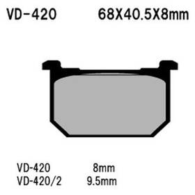 Vd-420 Vesrah For Kawasaki Kz1000 82-83 Front Organic Semi-metallic Brake Pads Vd-420 Vesrah For Kawasaki Kz1000 82-83 Front Organic Semi-metallic Brake Pads