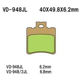Vd-948jl Vesrah For Yamaha Zuma Ii 50 2000-2001 Rear Sintered Metal Brake Pads
