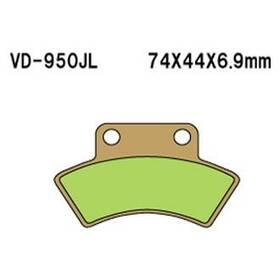 Vd-950jl Vesrah For Polaris Big Boss 500 98-99 Rear Sintered Metal Brake Pads