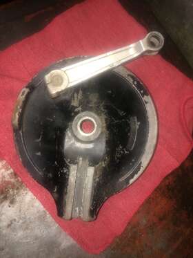 2y0-25355-00-00 Yamaha 79 80 81 Tt-500 Rear Brake Backing Plate And Lever