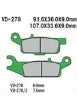 Vesrah VD-278 Organic Brake Pads. Fixed Price $20.00.