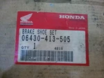 Honda Brake Shoe Set 06430-413-505. Fixed Price $9.99.