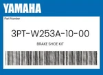 Yamaha Genuine Brake Shoe Kit 3PT-W253A-10-00. Fixed Price $21.67.