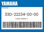 Yamaha Genuine Guide, Spring 33D-22234-00-00. Fixed Price $39.66.
