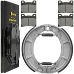 Front Brake Pads & Rear Shoes For Yamaha XV750 Virago 1988-1997. Fixed Price $63.00.