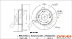 Dr!ve+ DP1010.11.0259 Rear Brake Disc For Honda Hyundai. Fixed Price $50.25.