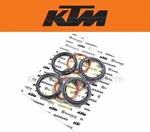 Fork Oil Dust Seal Kit 17-23 Sx -f -w Exc Adv Super Duke Oem Wp 48MM #D263 B. Fixed Price $78.53.