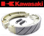 Set Of (2) Kawasaki Water Grooved Rear Brake Shoes And Springs #41048-1069. Fixed Price $62.99.