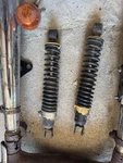 1980 Honda CM400T Rear Shocks Pair 52400-447-405. Fixed Price $25.00.