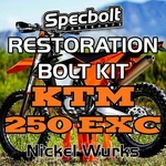 Ktm Nickel Restoration Bolt Kit Engine Frame Plastics Body Fender. Fixed Price $250.00.
