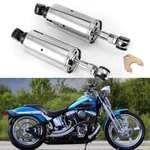 Chrome Rear Lowered Shocks For 1989-1999 Harley Fxst Flst Softail Fat-boy Pair. Fixed Price $100.95.