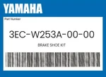 Yamaha Genuine Brake Shoe Kit 3EC-W253A-00-00. Fixed Price $30.84.