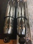 Harley Davidson Rear Chrome Covered Shocks #54619-08. Fixed Price $299.00.