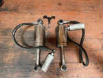 88 Harley Softail Rear Shocks With Reservoirs And Bracket. Fixed Price $250.00.