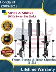 New Oe Front Struts With Sway Bar & Rear Shocks Links For 2009-2013 Honda Fit. Fixed Price $209.48.