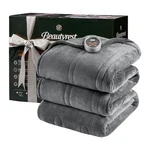 Beautyrest Heated Blanket, Electric Soft, Twin (84 X 62 In), Grey. Fixed Price $130.42.