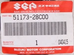 Genuine Suzuki Dust Seal Part Number 51173-28C00. Fixed Price $12.99.