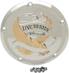 Drag Specialties 1107-0555 Chrome Gold Eagle Live Ride Derby Cover M8 Touring. Fixed Price $131.95.