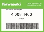 Kawasaki Genuine Axle,rr 41068-1466. Fixed Price $89.90.