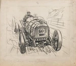 Sam Clutton 12000CC 1908 Vintage Race Car Drawing Frederick Gordon Crosby. Fixed Price $75.00.