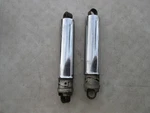 Harley-davidson Rear Shocks W/covers Panhead Duo Glide 1958-1964 Oem. Fixed Price $200.00.