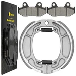 Caltric Front Brake Pads And Rear Shoes For Honda FTR223 2000-2013. Fixed Price $18.00.