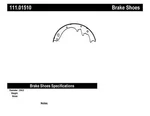 Rr Premium Brake Shoes Centric Parts 111.01510. Fixed Price $42.84.
