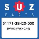 51171-28H20-000 Suzuki SPRING,FR(K=0.49) 5117128H20000, New Genuine Oem Part. Fixed Price $127.80.