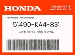 Honda Genuine Seal Set Fr Fork Showa 51490-KA4-831. Fixed Price $31.59.