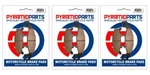 Front & Rear Brake Pads (3 Pairs) For Kawasaki GPX750 (ZX750) 87-89. Fixed Price $50.05.
