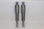 1972-74 Honda CB350F Chrome Rear Back Shock Absorber Pair 52400-333-000XW. Fixed Price $150.00.