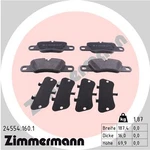 Zimmermann Brake Pad Set, Disc 24554.160.1. Fixed Price $102.47.