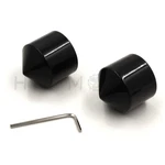 28MM Front Axle Nut Covers For Harley Choppers Honda Suzuki Kawasaki Yamaha Blk. Fixed Price $9.99.