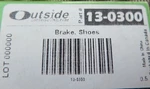 Nos Outside Distributing Brake Shoes 13-0300 (8C-1). Fixed Price $25.00.