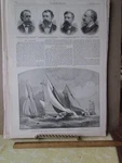 Vintage Print,race For American Cup,harpers,november 1881. Fixed Price $15.00.