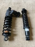 Harley Touring Lowering Premium Ride Adjustable Rear Shock Absorbers Fxr Flh Flt. Fixed Price $175.00.