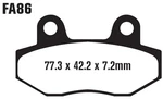 Ebc Standard Organic Front Brake Pads Set FA86. Fixed Price $70.95.