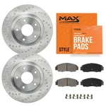 Front Drilled Brake Rotors + Pads For 2018 2019-2023 Mitsubishi Eclipse Cross. Fixed Price $122.29.