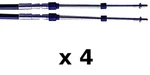 4 Pack 32 Ft Xtreme Control Cables Fits Honda Suzuki Tohatsu Yamaha Nissan. Fixed Price $504.95.