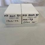 Pair Of New 1963 1972 Fl, Flh Harley Rear Brake Linings 41808-63 Unopened. Fixed Price $14.99.