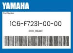 Yamaha Genuine Rod, Brake 1C6-F7231-00-00. Fixed Price $21.15.